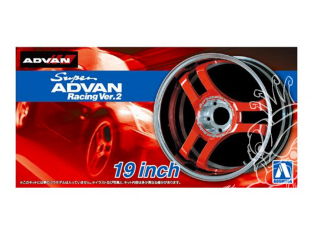 Aoshima maquette voiture 54604 Jantes Advan Super Advan Racing Ver.2 19" et pneus 1/24