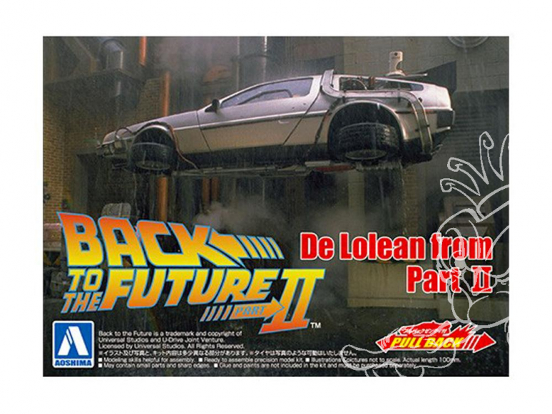 Aoshima maquette voiture 54765 DeLorean Retour vers le futur 2 1/43