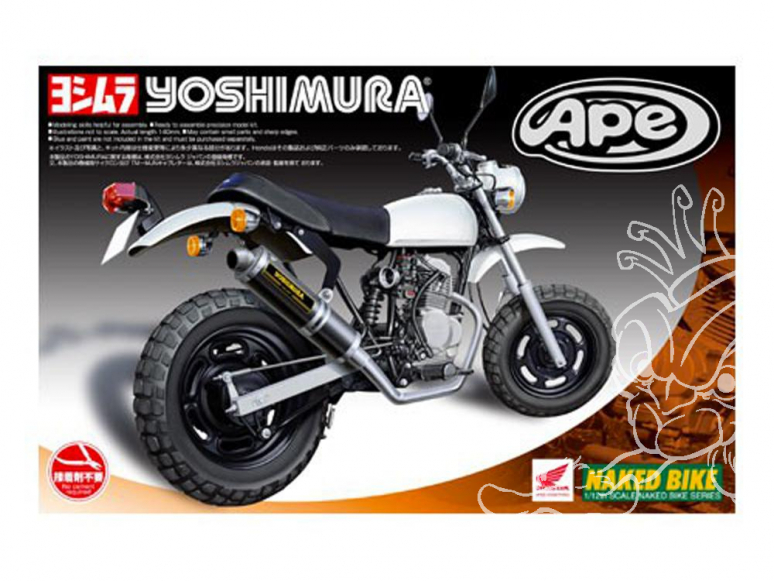 Aoshima maquette moto 48986 Honda APE50 Yoshimura 1/12