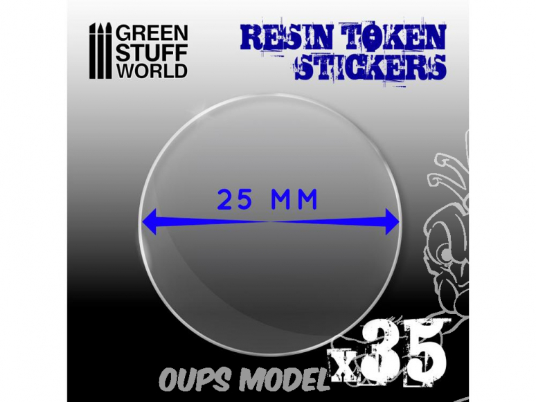 Green Stuff 503944 135x Cabochons Autocollants en Resine 25mm