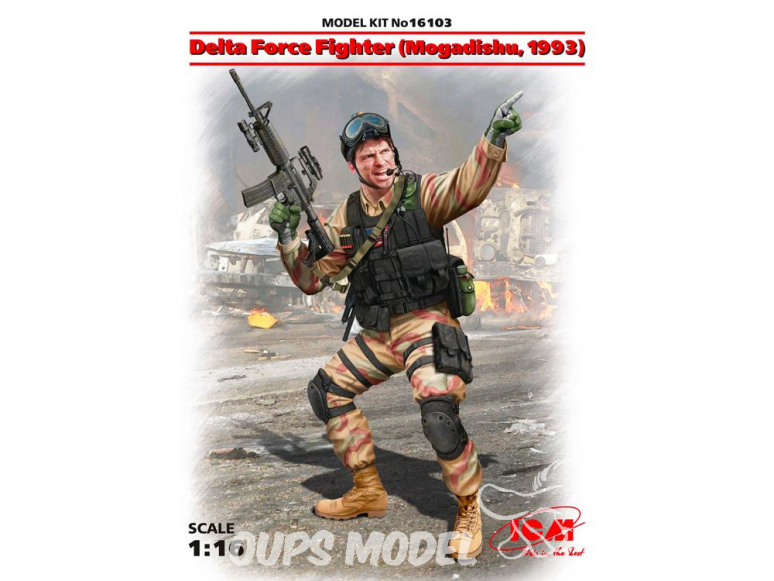 Icm maquette figurine 16103 Delta Force Fighter (Mogadishu 1993) (100% de nouveaux moules) 1/16