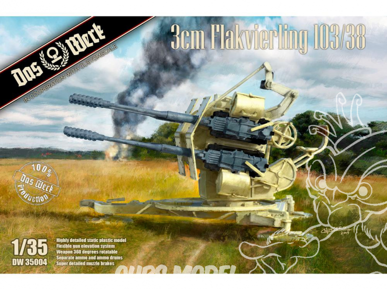 DAS WERK maquette militaire DW35004 3cm Flakvierling 103/38 1/35