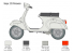 Italeri maquette moto 4633 VESPA 125 PRIMAVERA 1/9
