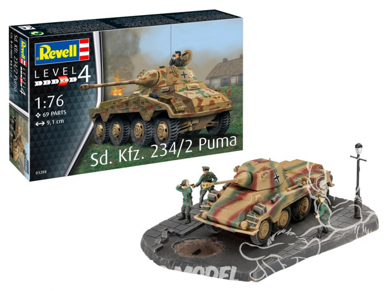 Revell maquette militaire 03288 Sd.Kfz. 234/2 Puma 1/76