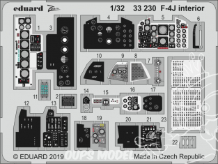 Eduard photodécoupe avion 33230 Zoom Intérieur F-4J Phantom Tamiya 1/32