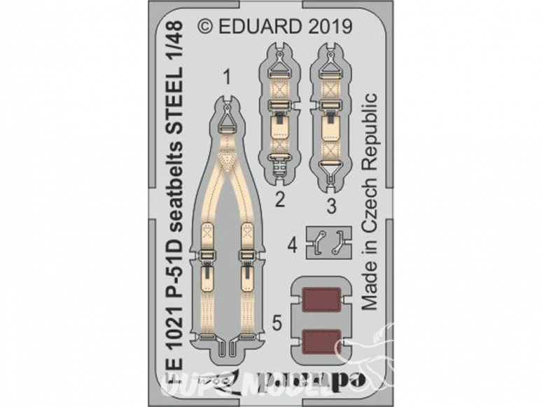 EDUARD photodecoupe avion FE1021 Harnais métal P-51D Eduard 1/48