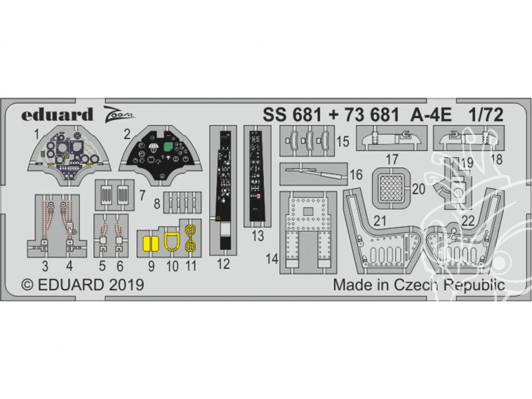 Eduard photodecoupe avion 73681 Amélioration A-4E Hobby Boss 1/72