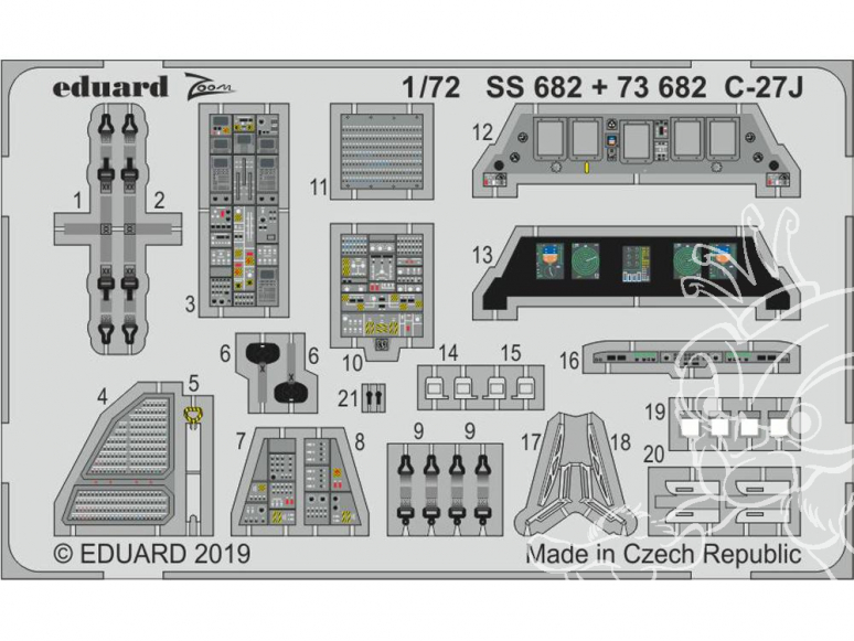 Eduard photodecoupe avion 73682 Amélioration C-27J Italeri 1/72