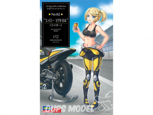 Hasegawa maquette moto 52208 Collection 12 filles d'œufs n ° 02 «Amy McDonnell» (pilote moto) 1/12