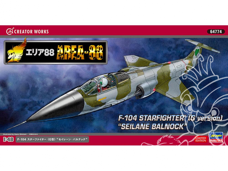 HASEGAWA maquette avion 64774 Zone 88 F-104 Starfighter (type G) Silane Barnac 1/72