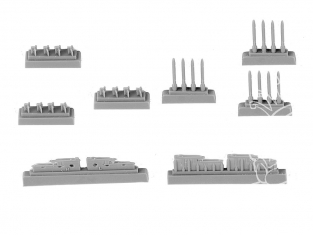 Cmk kit d'amelioration Q72348 IAF Fouga Magister (et autres avions) rocket IMI 80 mm non guidées pour kit special hobby 1/72