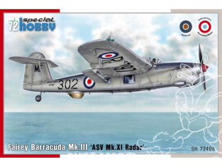 Special Hobby maquette avion 72408 Fairey Barracuda Mk. III ASV Mk. XI Radar 1 deco française 1/72