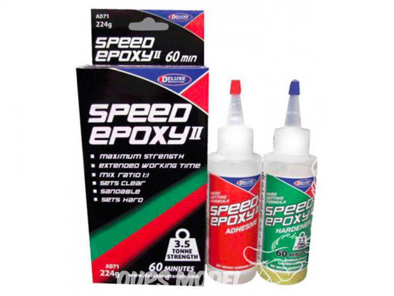 DELUXE MATERIALS colle AD71 Speed Epoxy II 60 min 224g