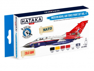 Hataka Hobby peinture acrylique Blue Line BS85 Set de peinture Modern Royal Air Force paint set vol. 4 6 x 17ml