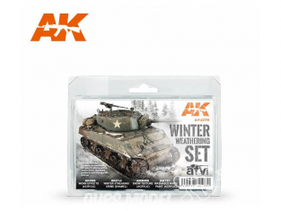 Ak Interactive Set Weathering AK4270 Set vieillissement Hiver 3 x 35ml + 1 x 17ml