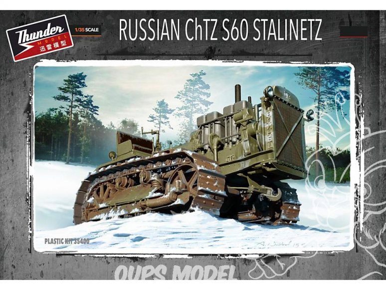 Thunder Model maquette militaire 35400 Tracteur a chenille Russe ChTZ S60 Stalinetz 1/35