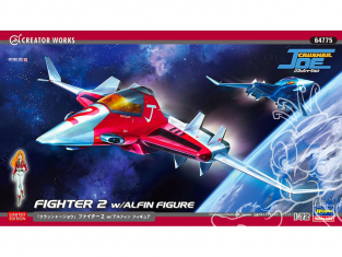 HASEGAWA maquette avion 64775 "Crusher Joe" Fighter 2 avec figurine Alfin Creator Works Limited Edition 1/48