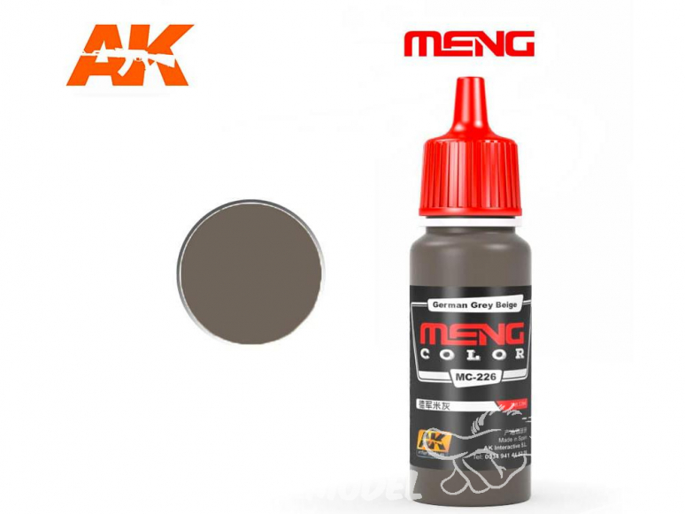 Meng Color peinture acrylique MC-226 Beige Gris sable Allemand 17ml