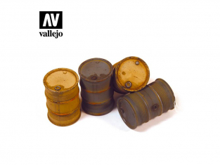 Vallejo Bases de diorama SC202 Bidons d'essence allemands set 2 WWII 1/35