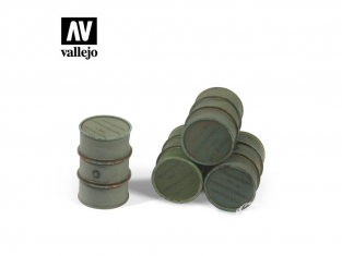 Vallejo Bases de diorama SC205 Bidons d'essence de la Wehrmacht WWII 1/35