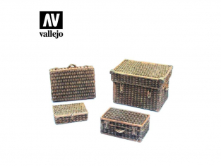 Vallejo Bases de diorama SC227 Valises et malle façons osier 1/35