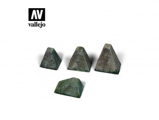 Vallejo Bases de diorama SC218 Höckerhindernis "Dents de Dragon" Type 38 WWII 1/35