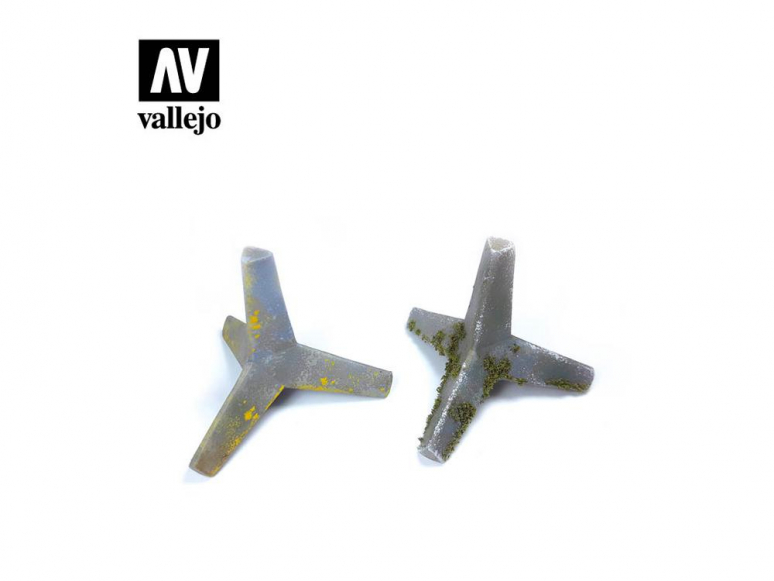 Vallejo Bases de diorama SC220 Obstacle anti-char tétrapodes WWII 1/35