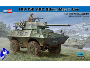 HOBBY BOSS maquette militaire 82421 LAV-150 APC 90mm MECAR GUN 1