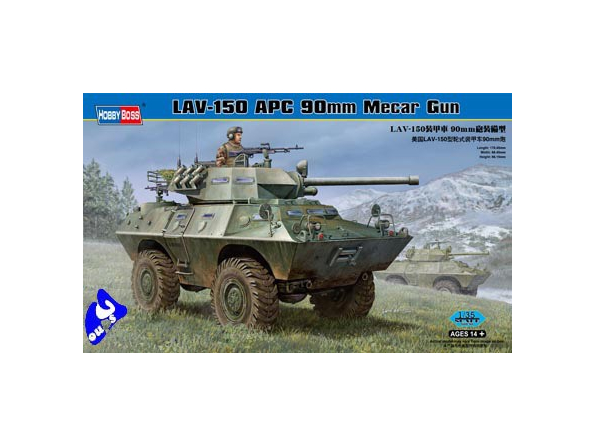 HOBBY BOSS maquette militaire 82421 LAV-150 APC 90mm MECAR GUN 1