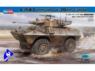 HOBBY BOSS maquette militaire 82420 V-150 COMMANDO CANON 20mm 1/