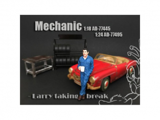 American Diorama figurine AD-77495 Mécanicien - Larry prend une pause 1/24