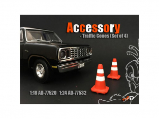 American Diorama accessoire AD-77532 Set 4 Cônes de signalisation 1/24