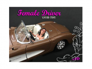 American Diorama figurine AD-77541 Femme au volant 1/24