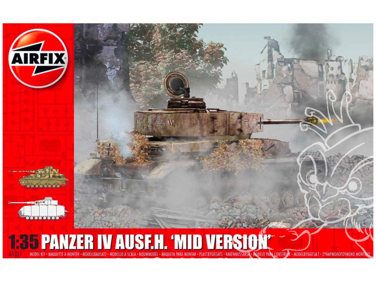 Airfix maquette militaire A1351 Panzer IV Ausf.H Mid Version 1/35