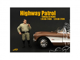 American Diorama figurine AD-77516 Police Autoroute - Parler à la radio 1/24