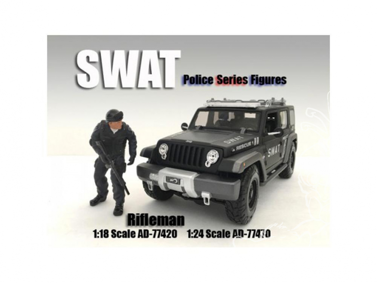 American Diorama figurine AD-77470 SWAT Team - Rifleman 1/24