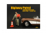 American Diorama figurine AD-77514 Police Autoroute - Collecte de cônes de signalisation 1/24