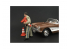 American Diorama figurine AD-77514 Police Autoroute - Collecte de cônes de signalisation 1/24