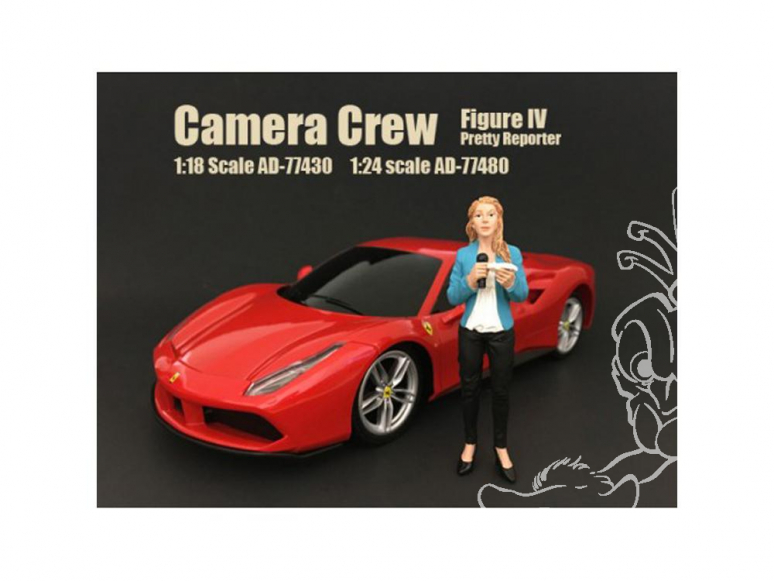 American Diorama figurine AD-77480 Equipe de tournage - Jolie journaliste 1/24
