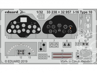 Eduard photodécoupe avion 32957 Amélioration Polikarpov I-16 Type 10 Icm 1/32
