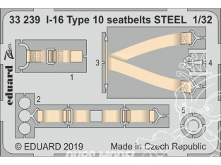 Eduard photodécoupe avion 33239 Harnais métal Polikarpov I-16 Type 10 Icm 1/32