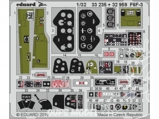 Eduard photodécoupe avion 32959 Amélioration F6F-3 Trumpeter 1/32