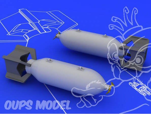 Eduard kit d&39amelioration avion brassin 648086 Bombes US 250lb 1/48