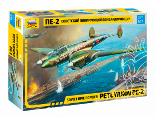 Zvezda maquette avion 7383 Bombardier en piquée soviétique Pe-2 1/72