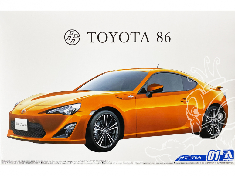 Aoshima maquette voiture 51528 Toyota GT86 2012 3en1 1/24