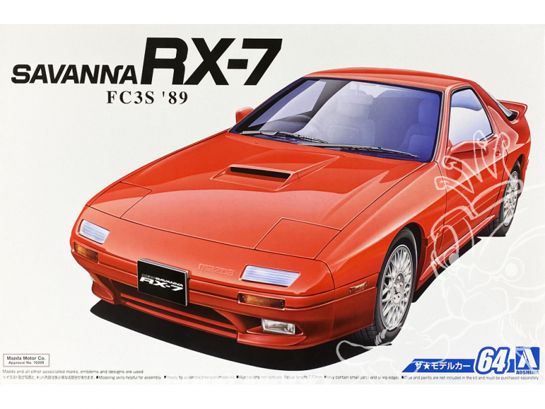 Aoshima maquette voiture 55496 Savanna Mazda RX-7 FC3S 1989 1/24
