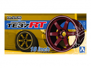 Aoshima maquette voiture 53027 Jantes Rays Volk Racing TE37RT 18" et pneus 1/24