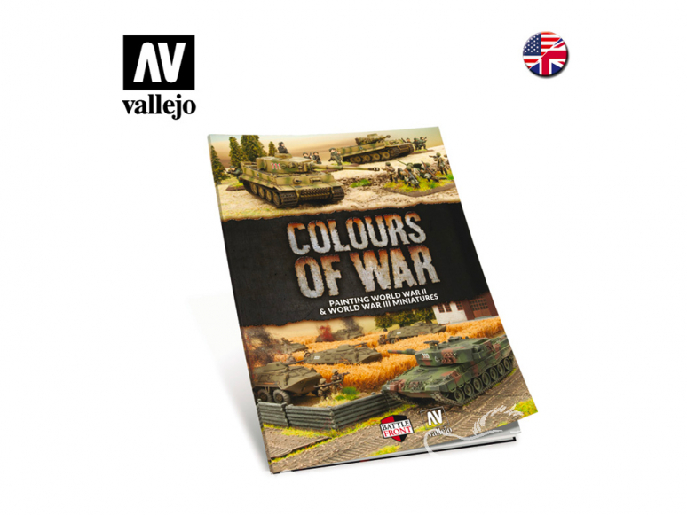 Vallejo Librairie 75013 Colours of War Peinture de miniatures de la seconde guerre mondiale et post en langue Anglaise