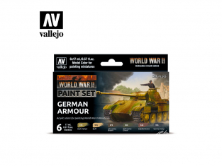 Vallejo Set Wargames Color Series 70205 WWII Blindés Allemand 6 pots de peintures 17ml