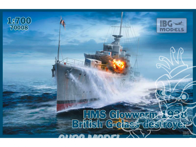 IBG maquette bateau 70008 HMS Glowworm 1938, destroyer britannique de classe G 1/700